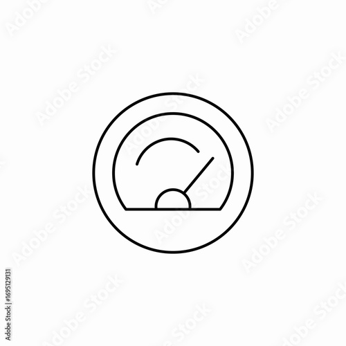 speedometer gauge icon icon sign vector