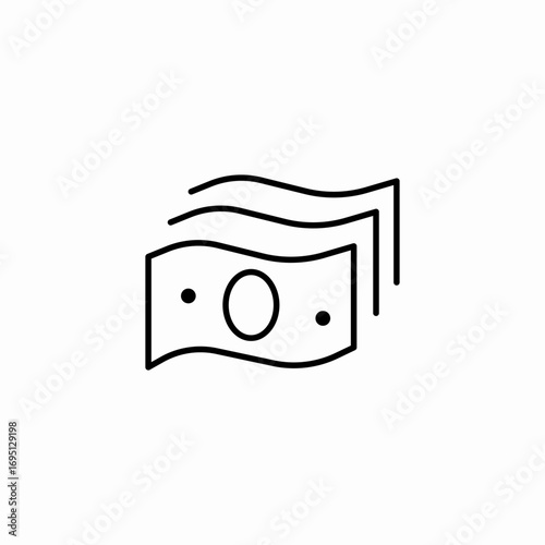 stack of money icon sign vector