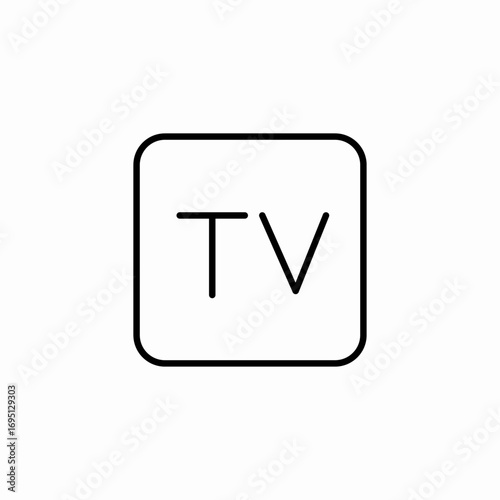 television screen tv icon sign vector