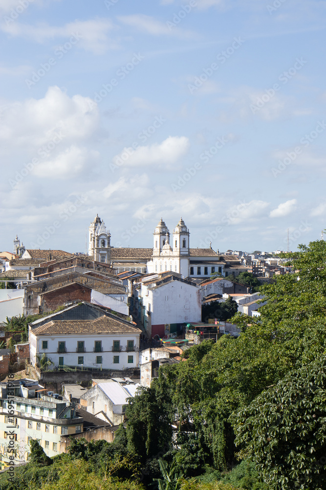 Obraz premium SALVADOR, BRAZIL -August, 8, 2025 Beautiful view of the Historic Center of Salvador- Bahia