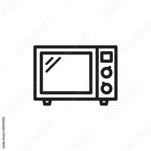 シンプルな電子レンジのアイコン