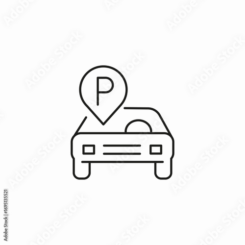 car parking location icon sign vector