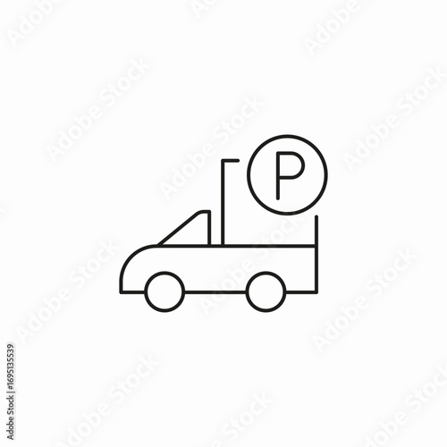 car parking spot icon sign vector