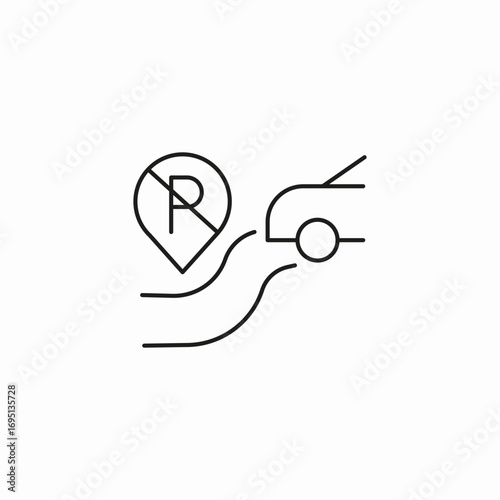 no parking road icon sign vector