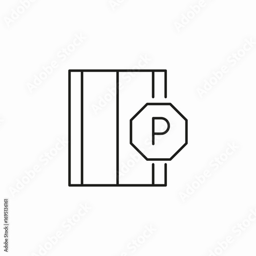 stop sign parking icon sign vector