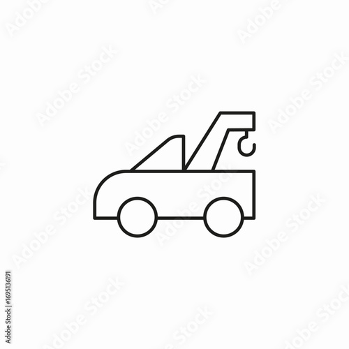 tow truck sign icon sign vector