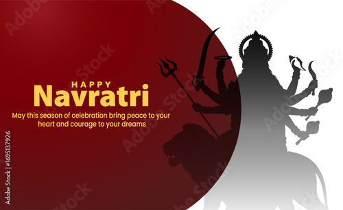 Navratri Festival Vector Art, Goddess Durga Illustration