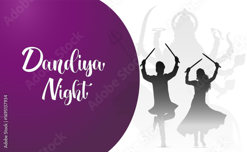 Traditional Navratri Celebration, Garba Dance Vector Design