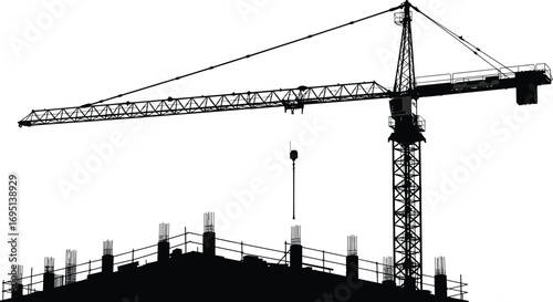 construction site with cranes