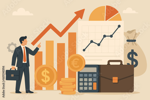 Business Growth and Financial Success Illustration