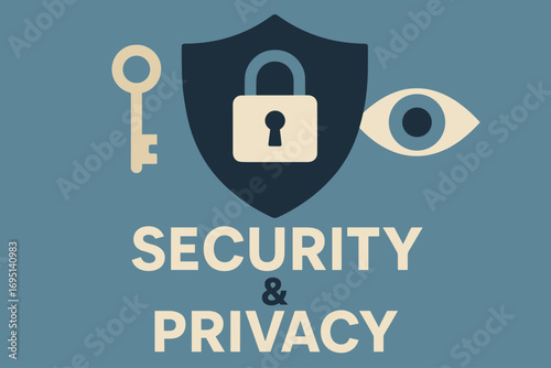 Security and Privacy Illustration – Cybersecurity, Data Protection, Surveillance, Password Safety