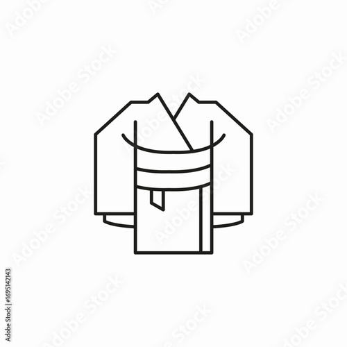 traditional kimono robe icon sign vector