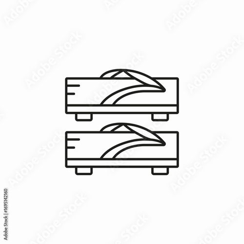 traditional wooden sandals icon sign vector