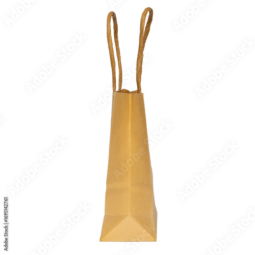 Brown paper bags isolated on white background