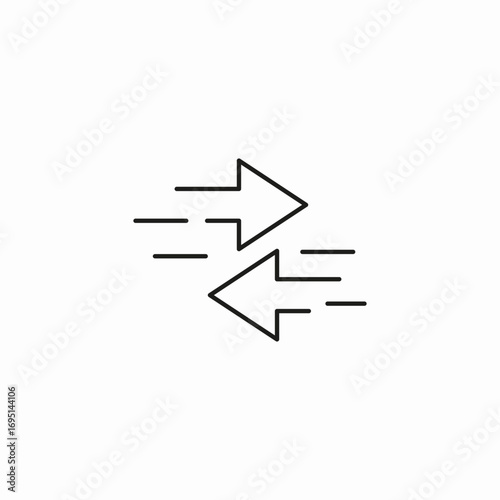 exchange arrow fast icon sign vector