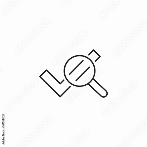 examine document check icon sign vector
