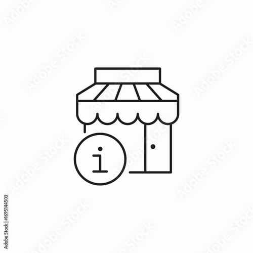 information store building icon sign vector