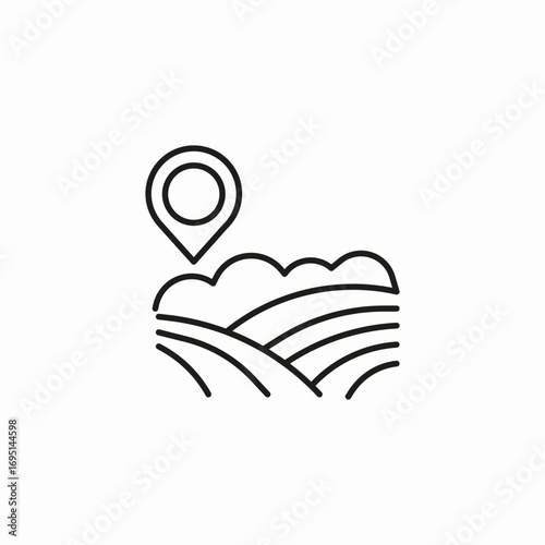 location pin farm icon sign vector