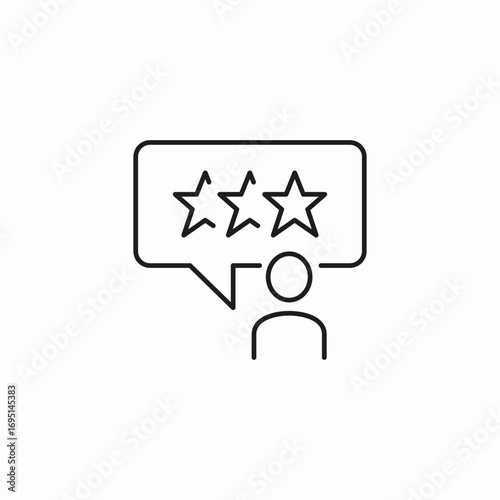 user giving three stars icon sign vector