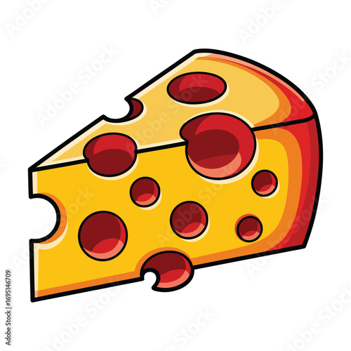 Cartoon cheese illustration a delicious and nutritious dairy product, perfect for sandwiches, snacks, and adding flavor to meals