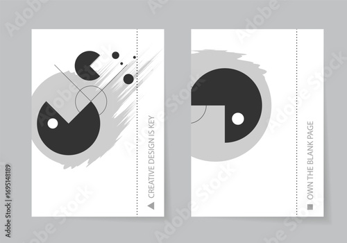 Abstract figure of dirty paint drips on the cover. Vector format