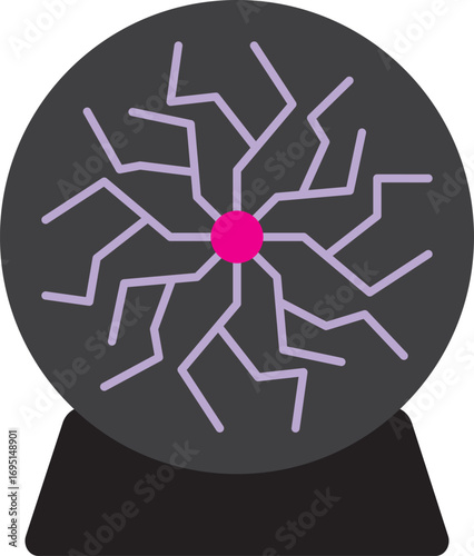 Science Plasma Ball Electric Lightening Ball icon.