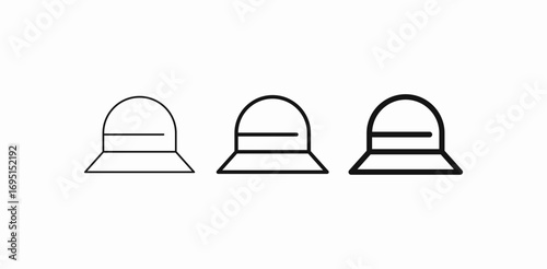 bowler hat classic icon sign vector