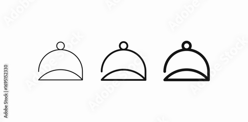 food cover cloche icon sign vector