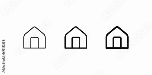 home with door icon sign vector