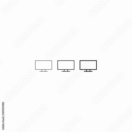 computer desktop monitor icon sign vector