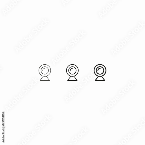 circular webcam device icon sign vector