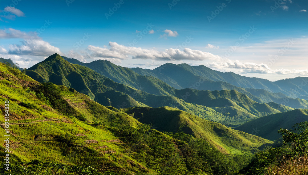 Fototapeta premium The Mountain Ranges Of The Sierra Madre In The Philippines