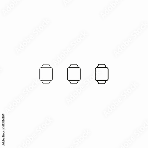 smartwatch icon with rounded square icon sign vector