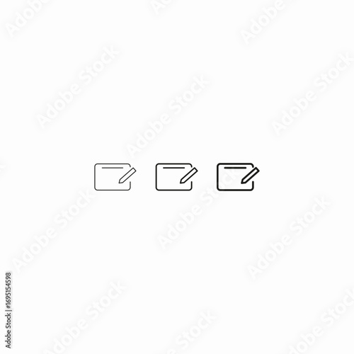 writing pad pencil icon sign vector