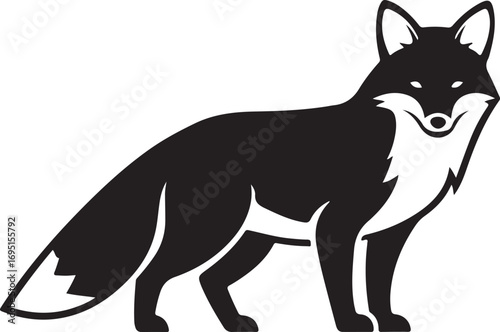 Elegant Fox Silhouette Design a Versatile Vector Illustration for Nature and Wildlife Inspired Projects with Clean Lines and Modern Appeal Ideal for Logos and Branding