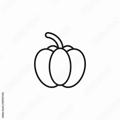 pumpkin round vegetable icon sign vector