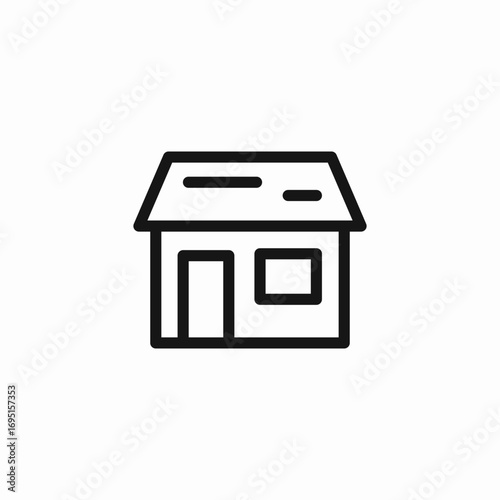 residential home building icon sign vector