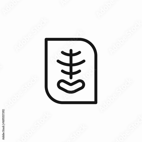 spinal x-ray icon sign vector