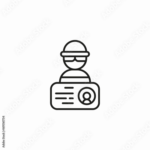 anonymous identity document icon sign vector