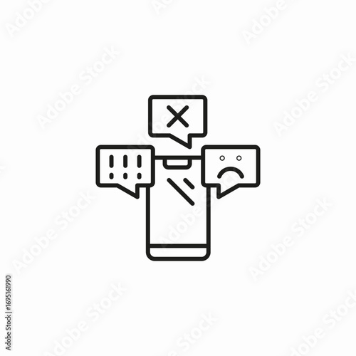 phone error messages icon sign vector