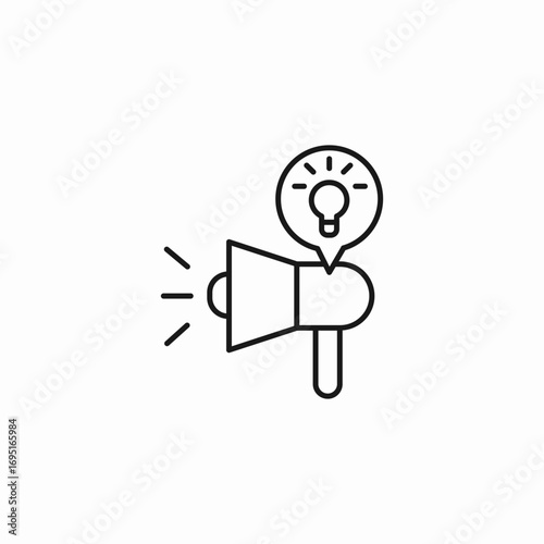 idea megaphone lightbulb icon sign vector