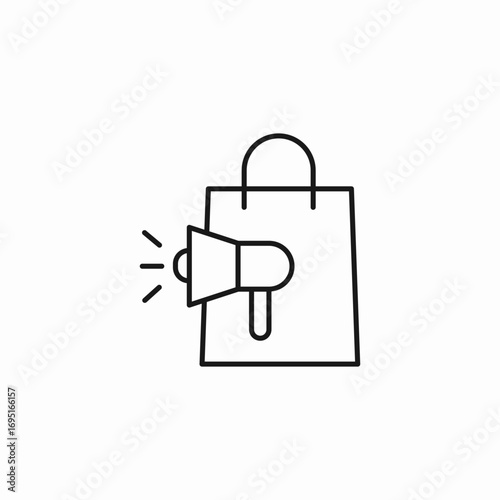 shopping promo sale icon sign vector