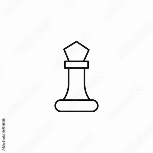 chess piece bishop icon sign vector