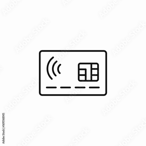 contactless credit card icon sign vector