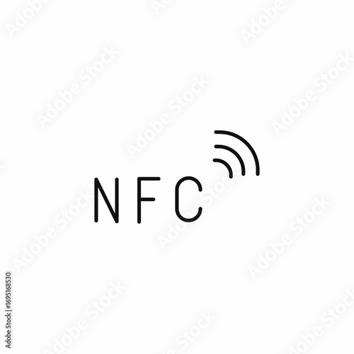 nfc signal icon icon sign vector