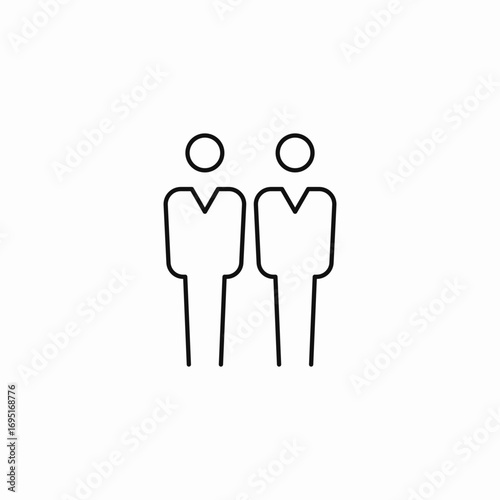 two people couple icon sign vector