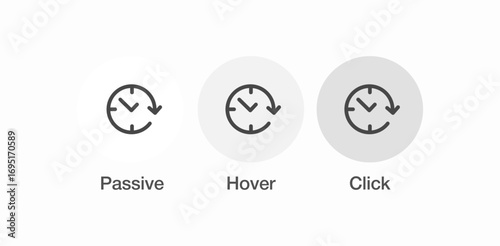 clock face with arrows icon sign vector