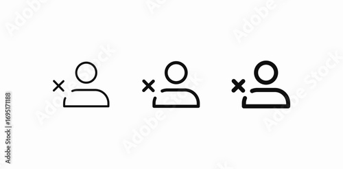 remove user icon icon sign vector