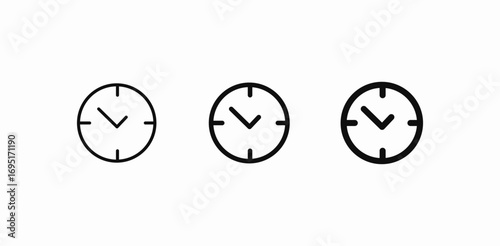 simple clock icon icon sign vector