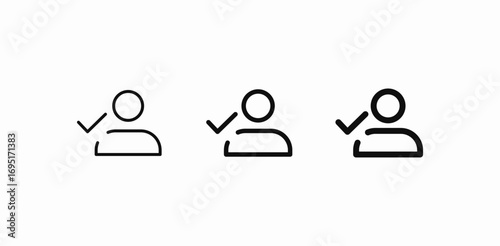verified user icon icon sign vector